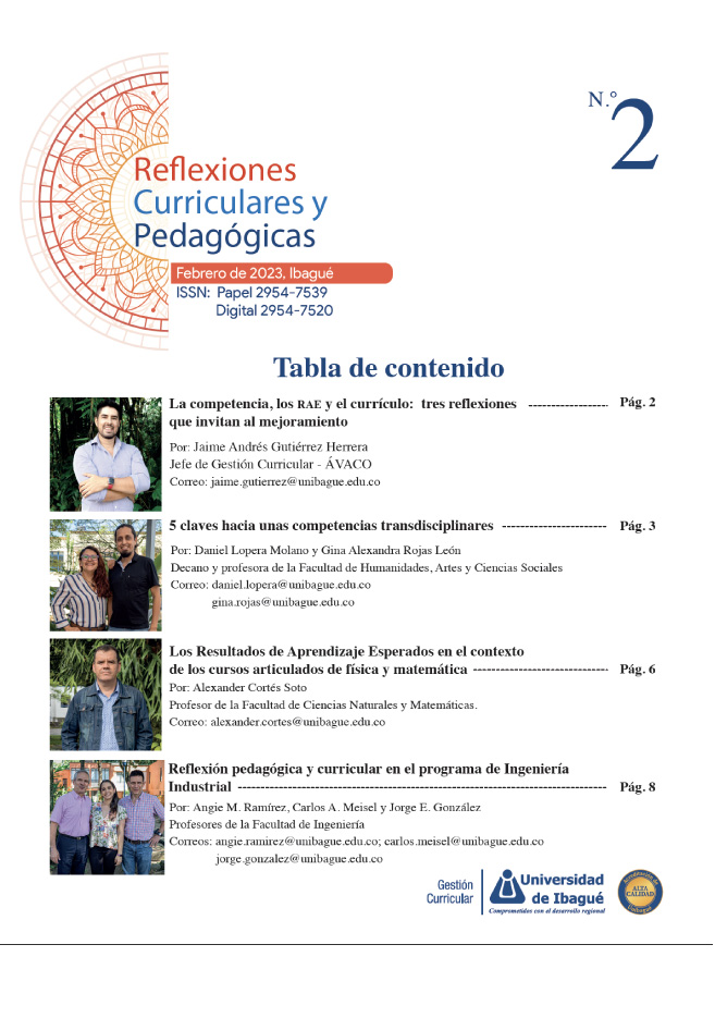 Cover of Reflexiones Curriculares y Pedagógicas